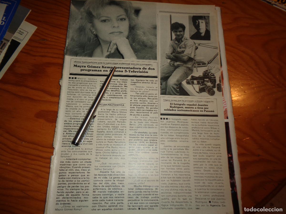 Collection Magazines and Newspapers: RECORTE : MARYRA GOMEZ KEMP,PRESENTA DOS PROGRAMAS EN ANTENA-3. SEMANA, ENERO 1990