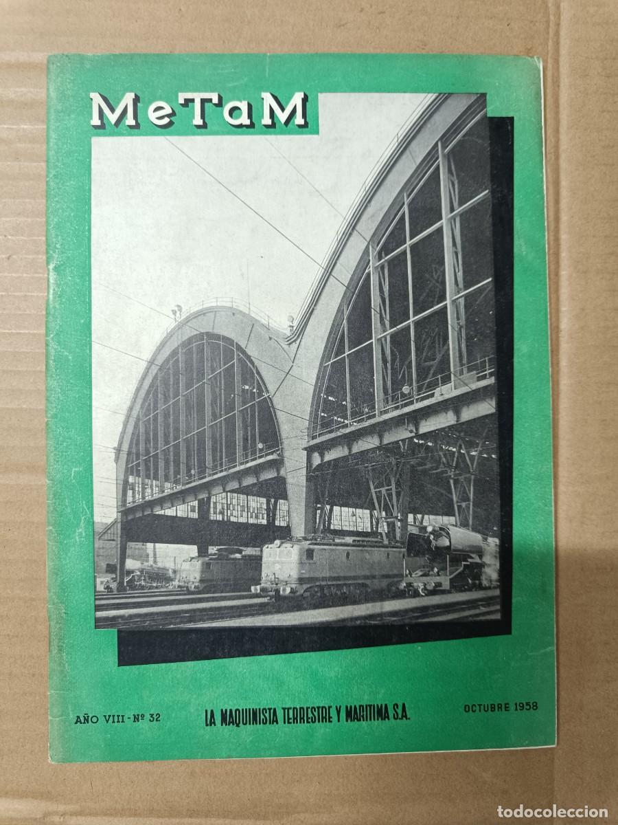 Coleccionismo de revistas y peri&oacute;dicos: ANTIGUA REVISTA METAM, NO. 32, 1958 MAQUINISTA TERRESTRE Y MARITIMA BARCELONA, CATALAN Y ESPA&Ntilde;OL -P3