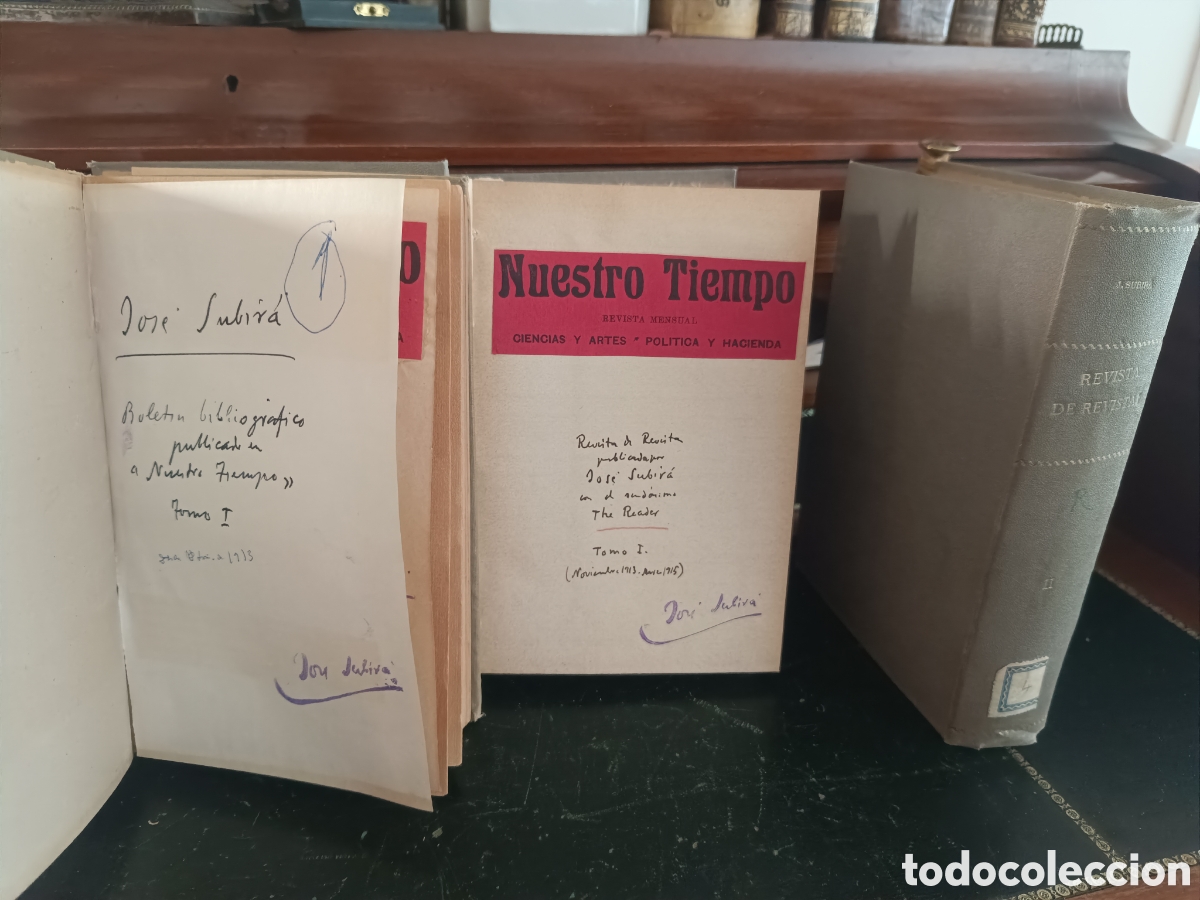 Coleccionismo de revistas y peri&oacute;dicos: JOS&Eacute; SUBIR&Aacute;- 3 vols. Facticios REVISTA DE REVISTAS EN NUESTRO TIEMPO BIBLIOTECA PERSONAL 1913-1916