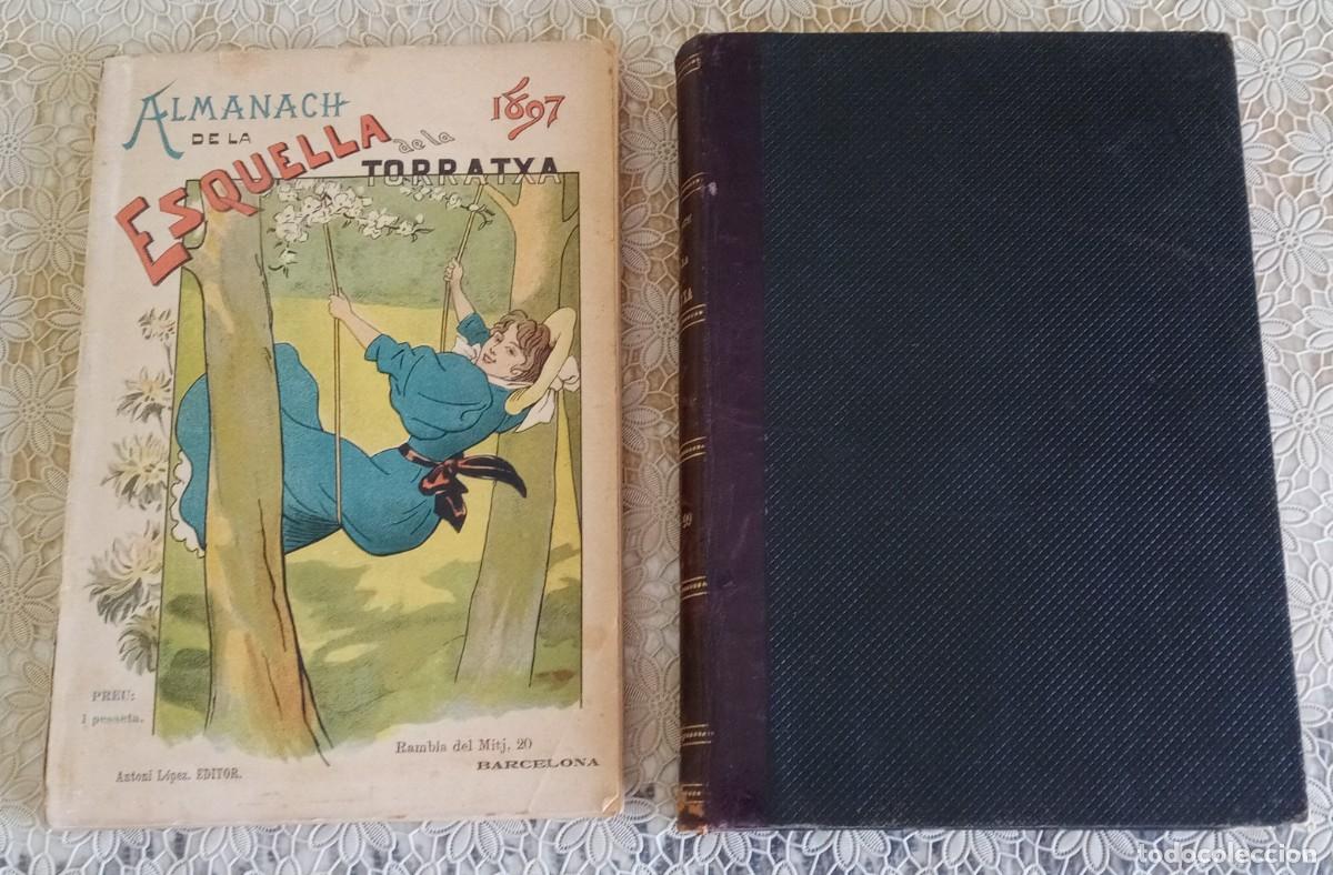 Coleccionismo de revistas y peri&oacute;dicos: 3 Almanach Esquella de la Torratxa 1897 1898 1899 Primer Dibujo Impreso Picasso Apeles Mestres J.Mir