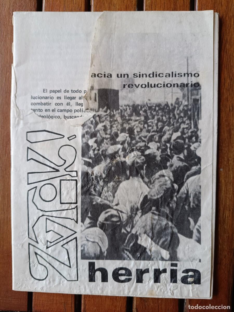 Coleccionismo de revistas y peri&oacute;dicos: ZUTIK HERRIA (EIA) NOVIEMBRE 1977. HACIA UN SINDICALISMO REVOLUCIONARIO. APOYO AL SINDICATO LAB