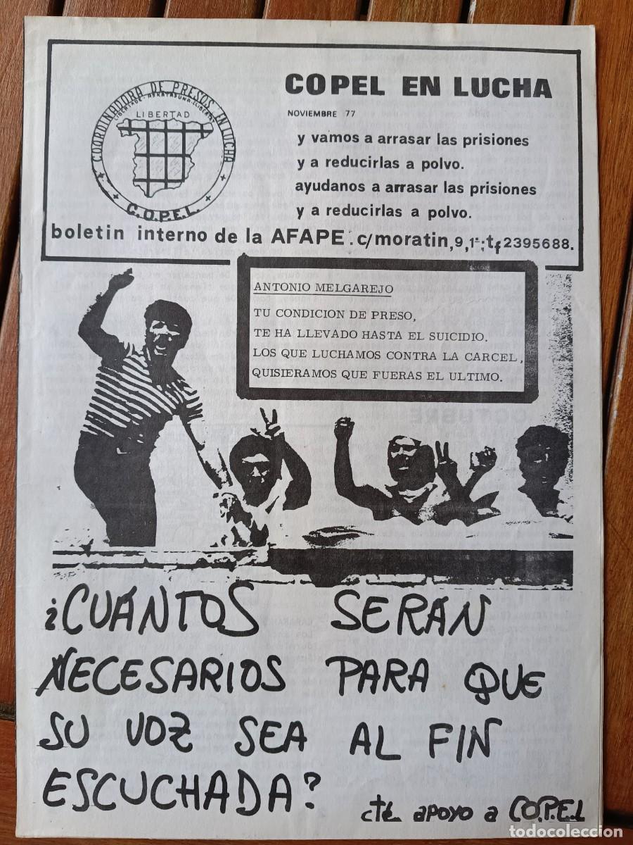 Coleccionismo de revistas y peri&oacute;dicos: COPEL EN LUCHA. BOLET&Iacute;N INTERNO DE COMIT&Eacute; DE APOYO. NOVIEMBRE 1977