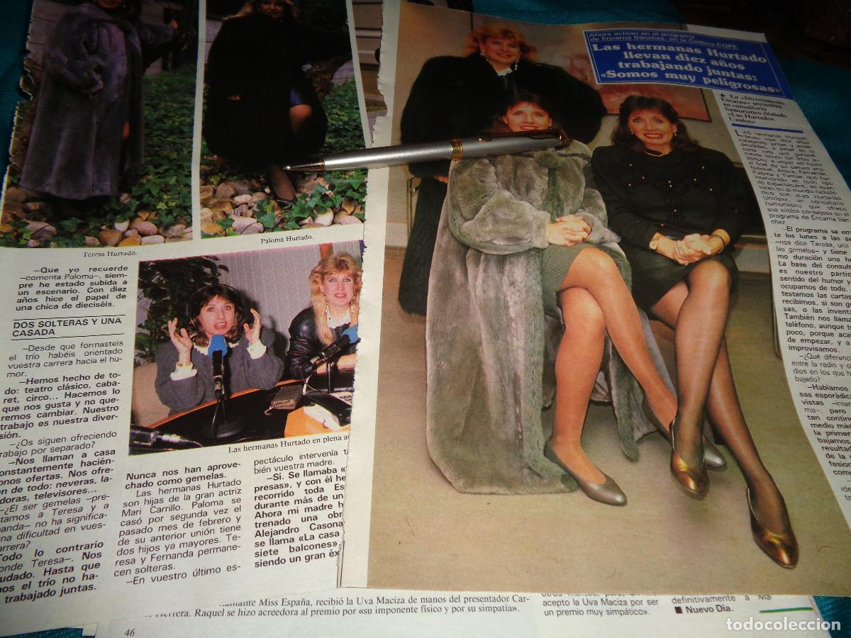 Coleccionismo de revistas y peri&oacute;dicos: RECORTE : LAS HERMANAS HURTADO, EN PROGRAMA DE ENCARNA SANCHEZ. SEMANA, ENERO 1990