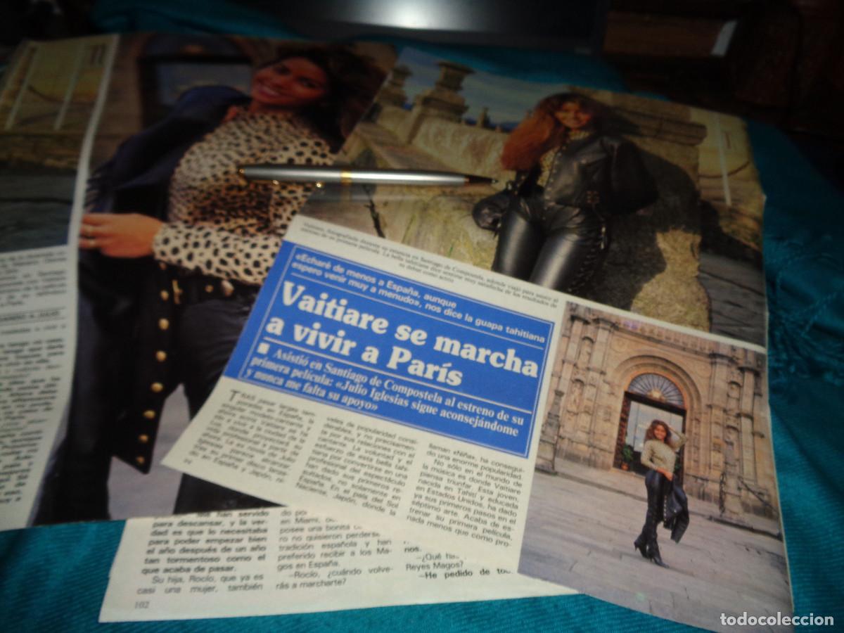 Coleccionismo de revistas y peri&oacute;dicos: RECORTE : VAITIARE, MARCHA A VIVIR A FRANCIA. SEMANA, ENERO 1990