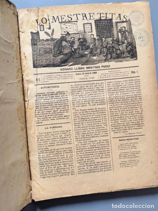 Coleccionismo de revistas y peri&oacute;dicos: Lo Mestre Titas y L'Espurna. Semanarios tradicionalistas completos (carlismo) - 1888-1890
