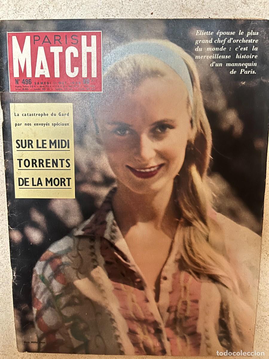Coleccionismo de revistas y peri&oacute;dicos: Paris Match, n&ordm;496, 11/10/1958 (en franc&eacute;s)