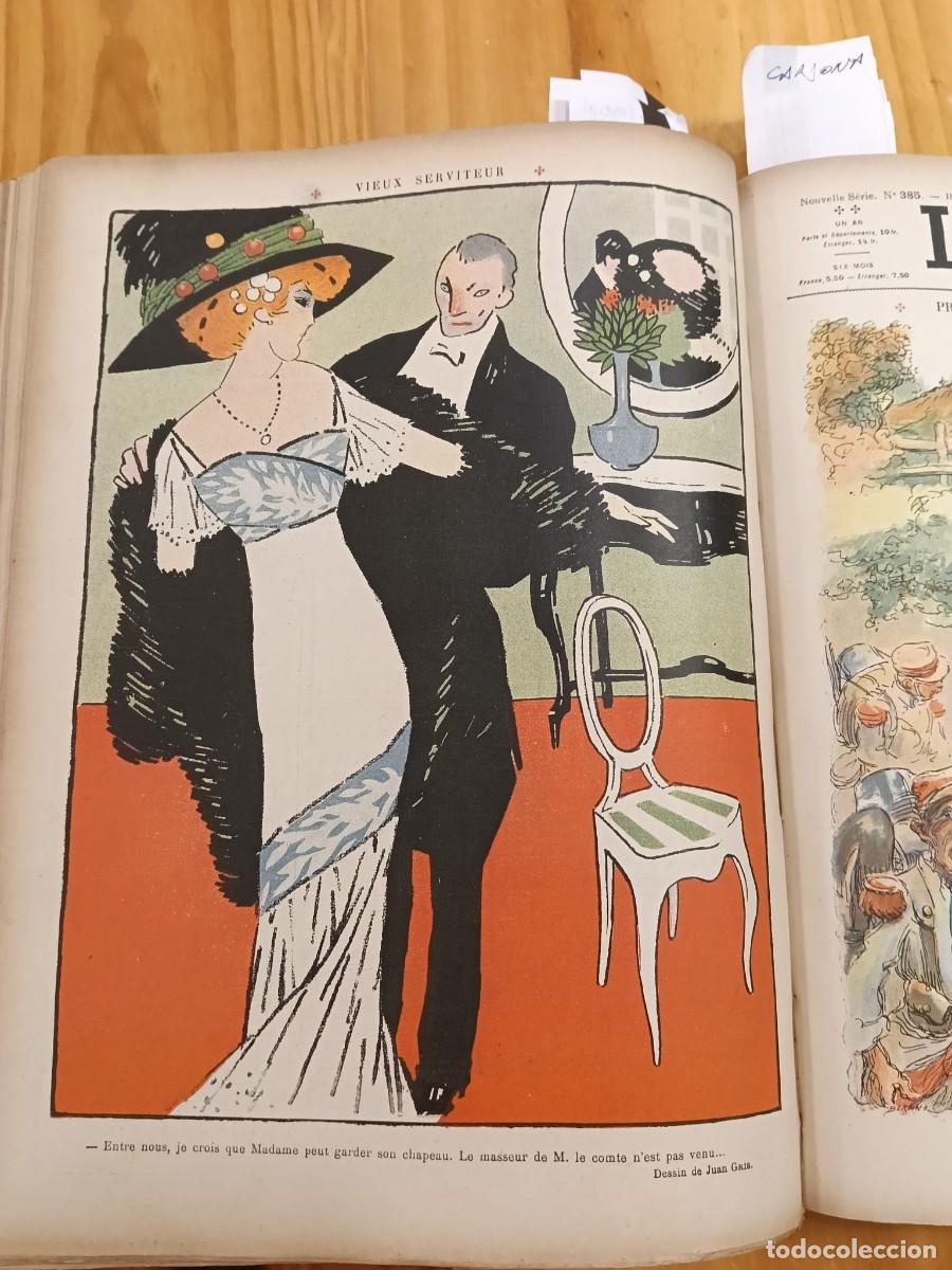 Coleccionismo de revistas y peri&oacute;dicos: Le Rire, 1909-1910. Ilustraciones de Juan Gris, Xavier Gos&eacute;, Joan Cardona y T. Esquius, entre otros.