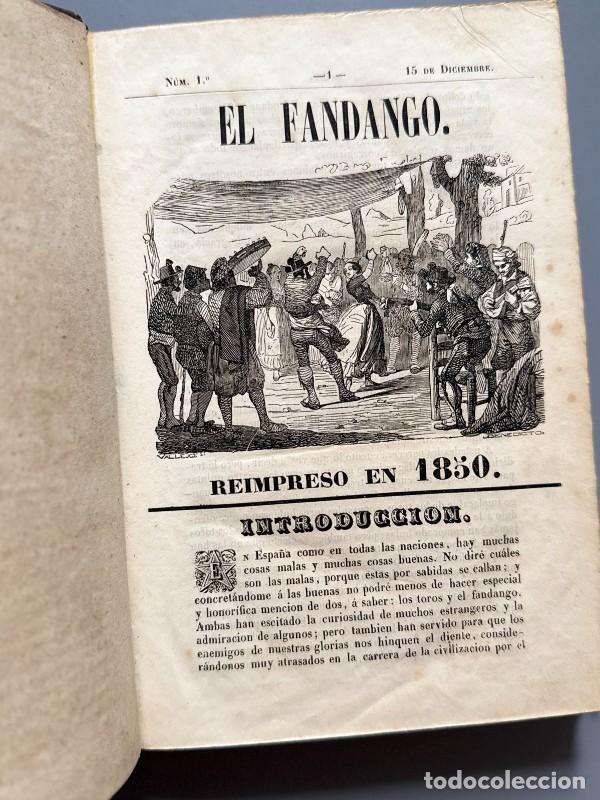 Coleccionismo de revistas y peri&oacute;dicos: El Fandango. Revista sat&iacute;rica, completa (reimpresi&oacute;n 1850), Wenceslao Ayguals - Sociedad Literaria