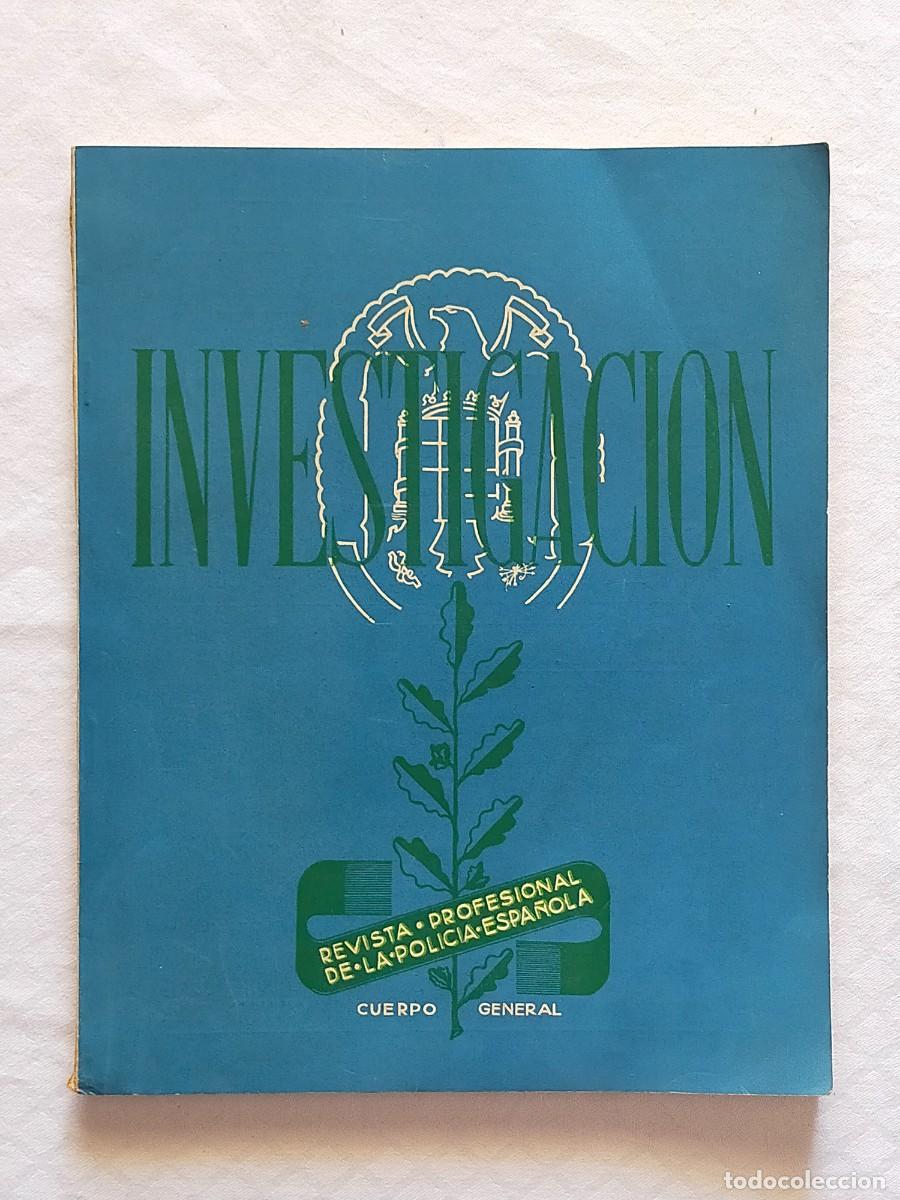 Coleccionismo de revistas y peri&oacute;dicos: Revista Profesional de la Policia Espa&ntilde;ola INVESTIGACION N&ordm; 308 - Madrid, Enero de 1954