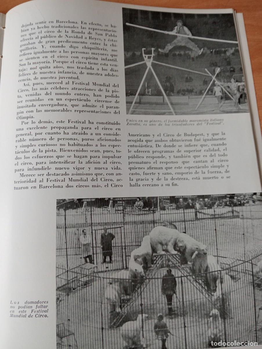 Coleccionismo de revistas y peri&oacute;dicos: REVISTA A&Ntilde;O 1956 LOLA MENBRIVES ISABEL GARCES FESTIVAL MUNDIAL DE CIRCO EN BARCELONA KRONE
