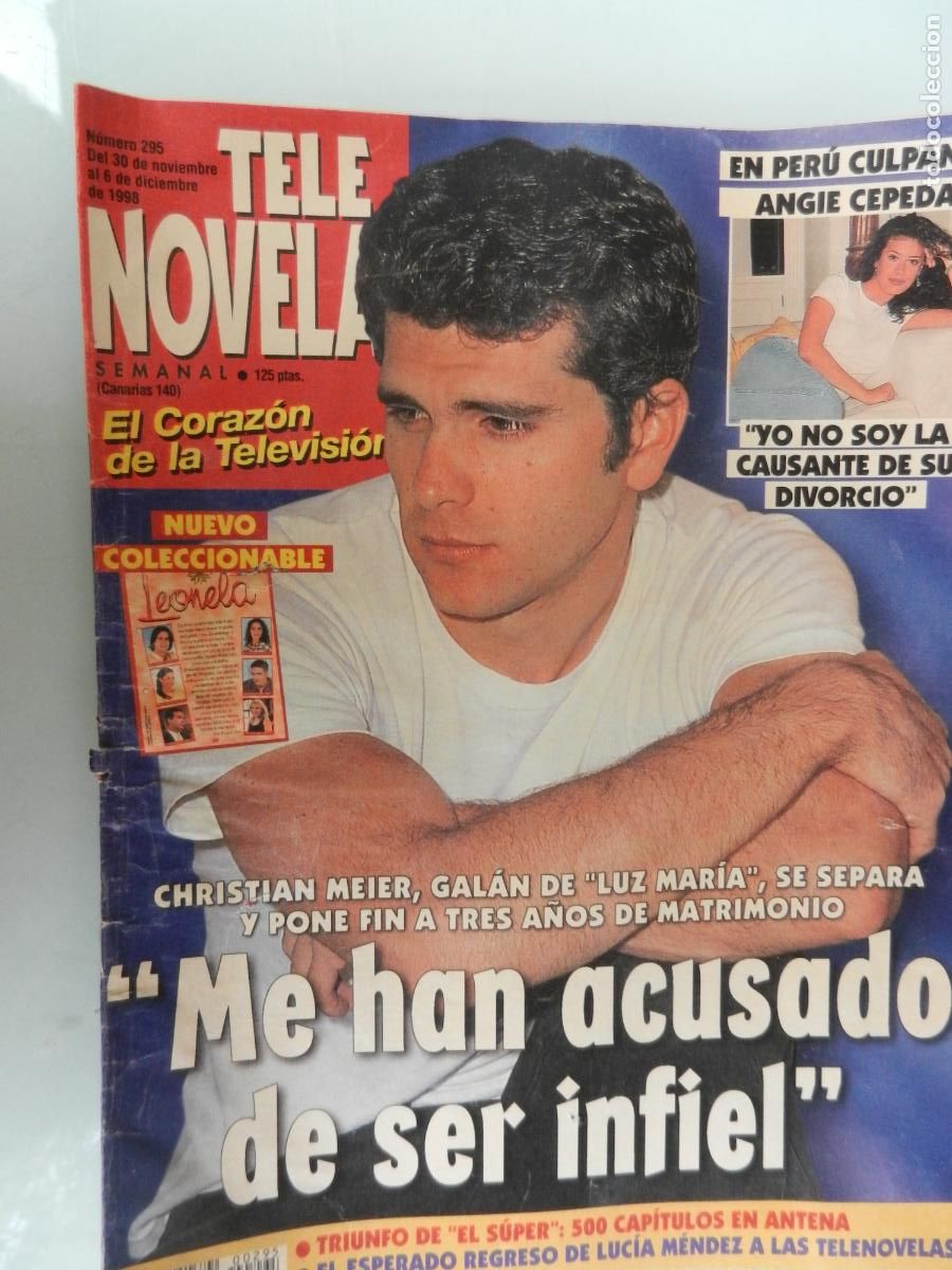 Coleccionismo de revistas y peri&oacute;dicos: TELE NOVELA SEMANAL N&ordm; 295 - 12-1998 - EL CORAZON DE LA TELE - ME HAN ACUSADO DE SER INFIEL