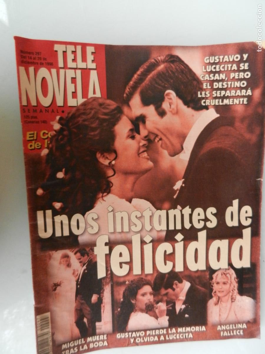Coleccionismo de revistas y peri&oacute;dicos: TELE NOVELA SEMANAL N&ordm; 297 - 12-1998 - EL CORAZON DE LA TELE -UNOS INSTANTES DE FELICIDAD
