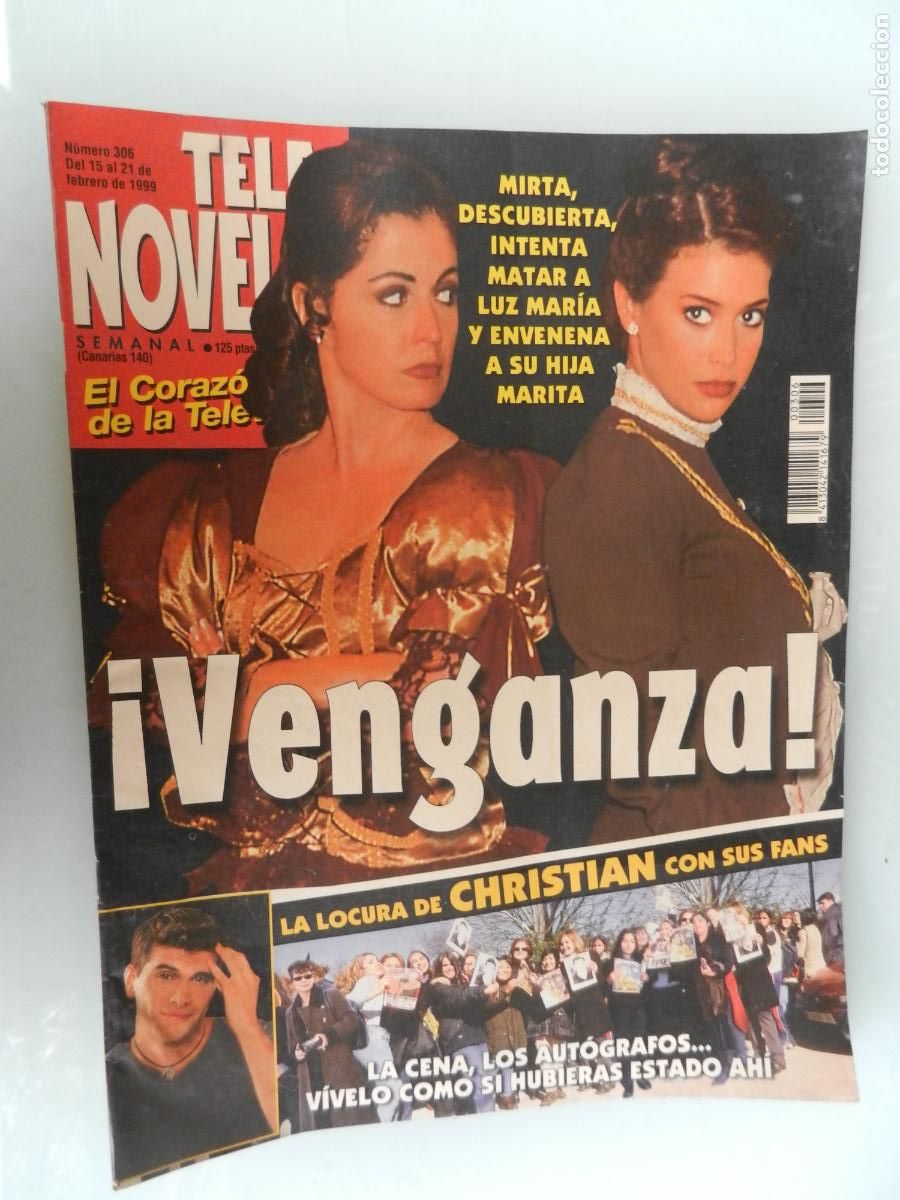 Coleccionismo de revistas y peri&oacute;dicos: TELE NOVELA SEMANAL N&ordm; 306 - 02-1999 - EL CORAZON DE LA TELE -&iexcl;VENGANZA!