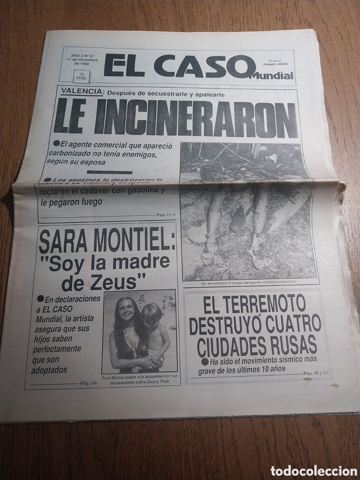 Coleccionismo de revistas y peri&oacute;dicos: EL CASO 1988 SARA MONTIEL . AYORA CASA DE LA MATEA.