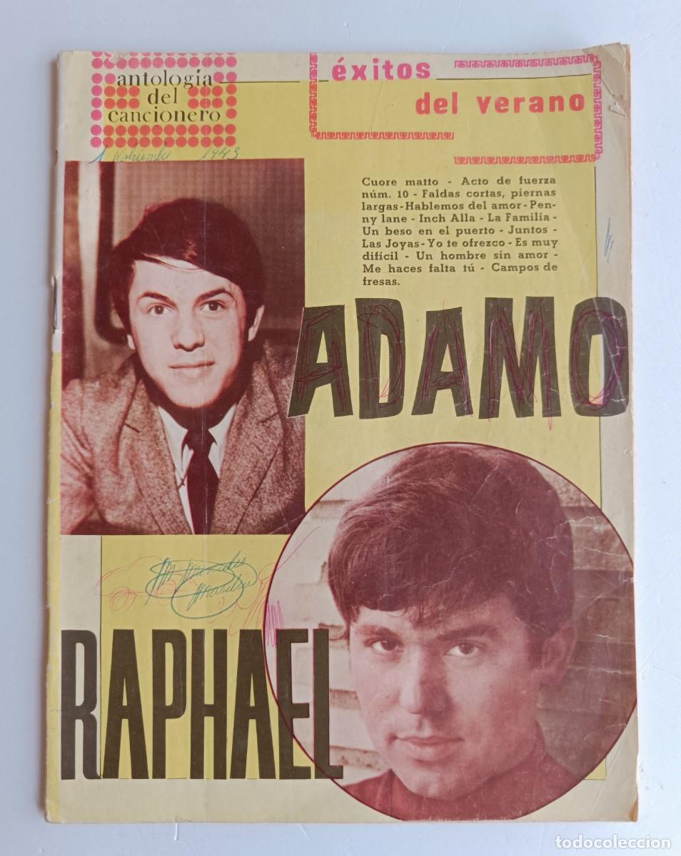 Coleccionismo de revistas y peri&oacute;dicos: ANTOLOGIA DEL CANCIONERO - &Eacute;XITOS DEL VERANO - ADAMO - RAPHAEL