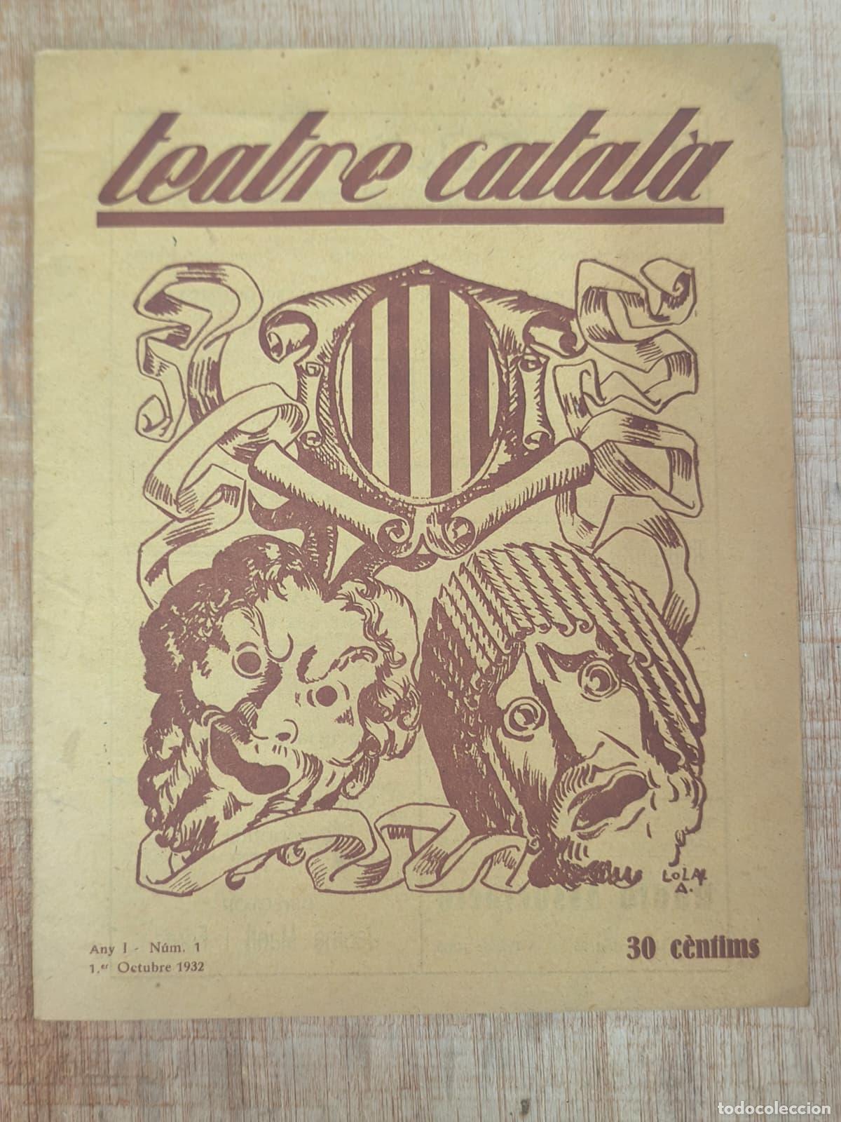Coleccionismo de revistas y peri&oacute;dicos: REVISTA TEATRE CATALA - A&Ntilde;O 1 N&ordm; 1 (AE)