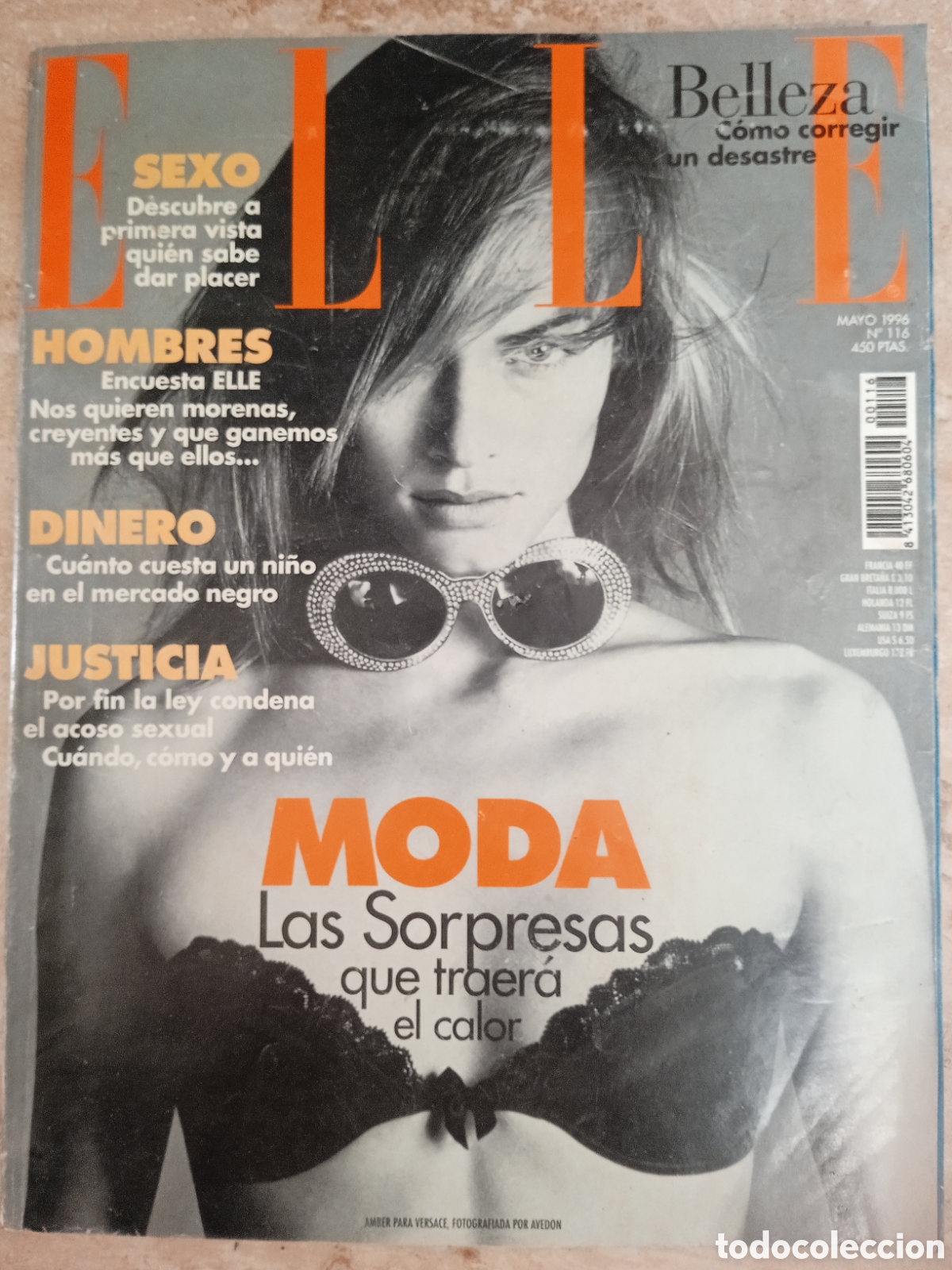 Coleccionismo de revistas y peri&oacute;dicos: Revista ELLE n&deg;116 mayo '96 Amber Valetta Miguel Bos&eacute; Jodie Foster Picasso
