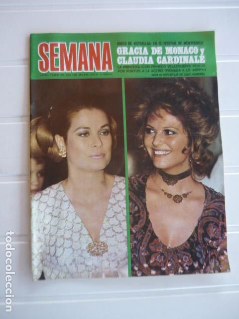 Coleccionismo de revistas y peri&oacute;dicos: REVISTA SEMANA 1568 7 MARZO 1970 GRACIA DE MONACO CLAUDIA CARDINALE