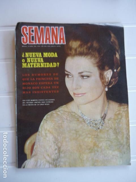 Coleccionismo de revistas y peri&oacute;dicos: REVISTA SEMANA 1470 20 ABRIL 1968 GRACIA DE M&Oacute;NACO