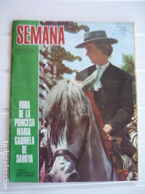 Coleccionismo de revistas y peri&oacute;dicos: REVISTA SEMANA 1532 28 JUNIO 1969 MARIA GABRIELA DE SABOYA