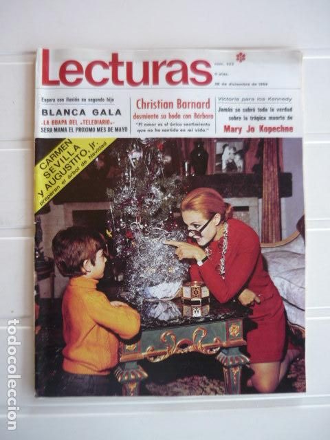 Coleccionismo de revistas y peri&oacute;dicos: REVISTA LECTURAS 923 26 DICIEMBRE 1969 CARMEN SEVILLA