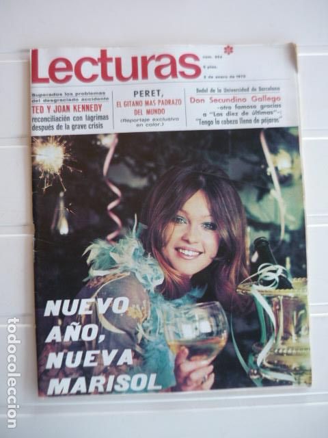 Coleccionismo de revistas y peri&oacute;dicos: REVISTA LECTURAS 924 2 ENERO 1970 MARISOL