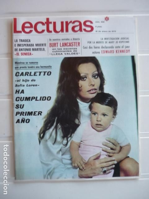 Coleccionismo de revistas y peri&oacute;dicos: REVISTA LECTURAS 926 16 ENERO 1970 SOF&Iacute;A LOREN