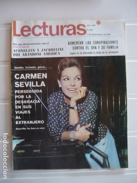 Coleccionismo de revistas y peri&oacute;dicos: REVISTA LECTURAS 802 1 SEPTIEMBRE 1967 CARMEN SEVILLA