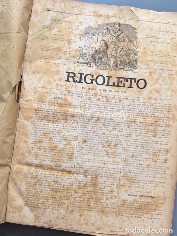 Coleccionismo de revistas y peri&oacute;dicos: Rigoleto: Peri&oacute;dico Progresisto. Segunda &eacute;poca (144 n&uacute;meros) - 1882-1883