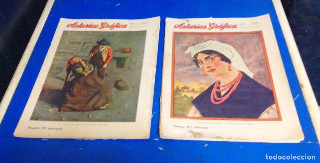 Coleccionismo de revistas y peri&oacute;dicos: Lote Revistas Asturias Gr&aacute;fica 1919 - N&uacute;meros 1 y 2. Directores J. R. Estrada y M. Rodr&iacute;guez. Oviedo