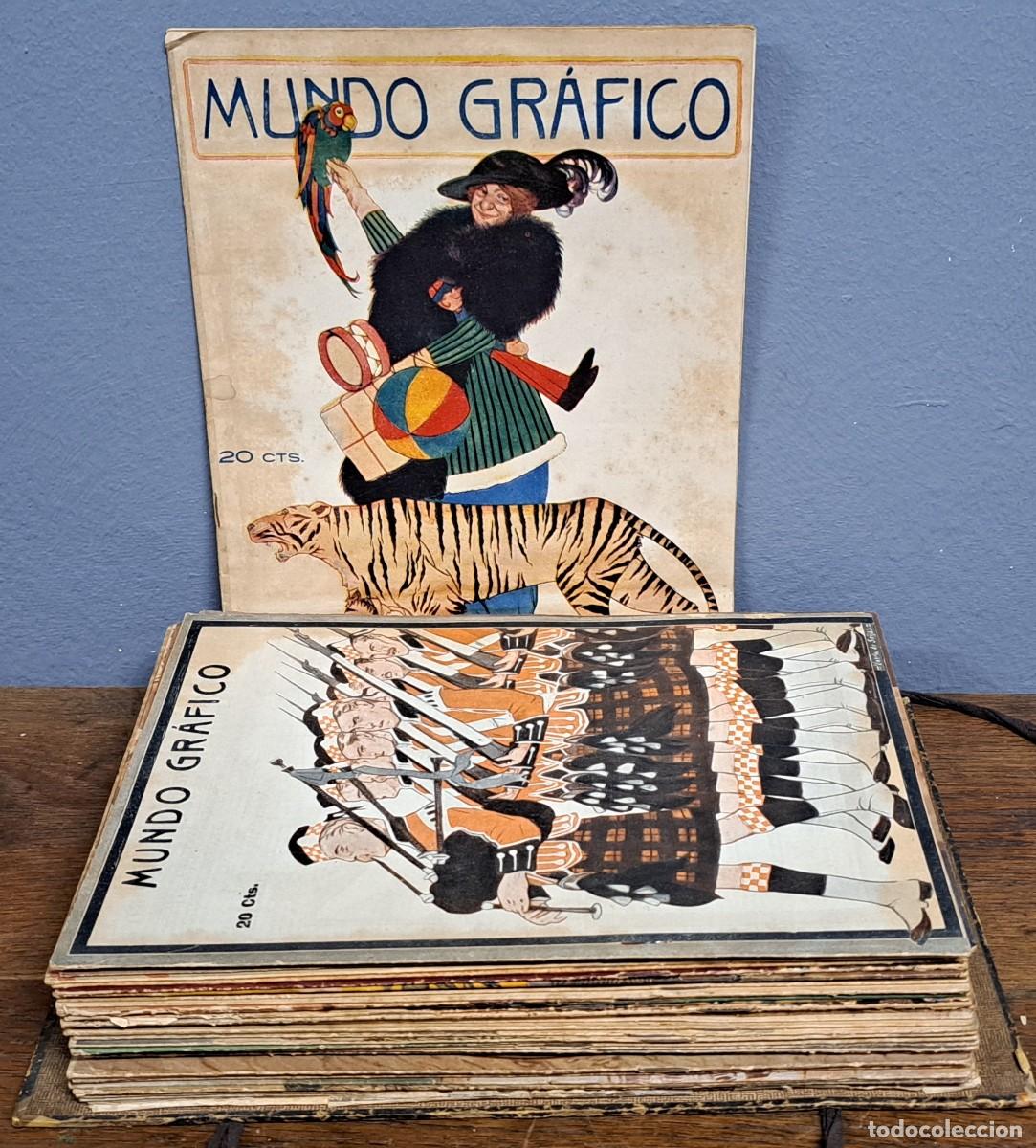 Coleccionismo de revistas y peri&oacute;dicos: Lote de 36 revistas &ldquo;Mundo Gr&aacute;fico&rdquo; &ndash; a&ntilde;o 1915 &ndash; ilustradas y fotogr&aacute;ficas