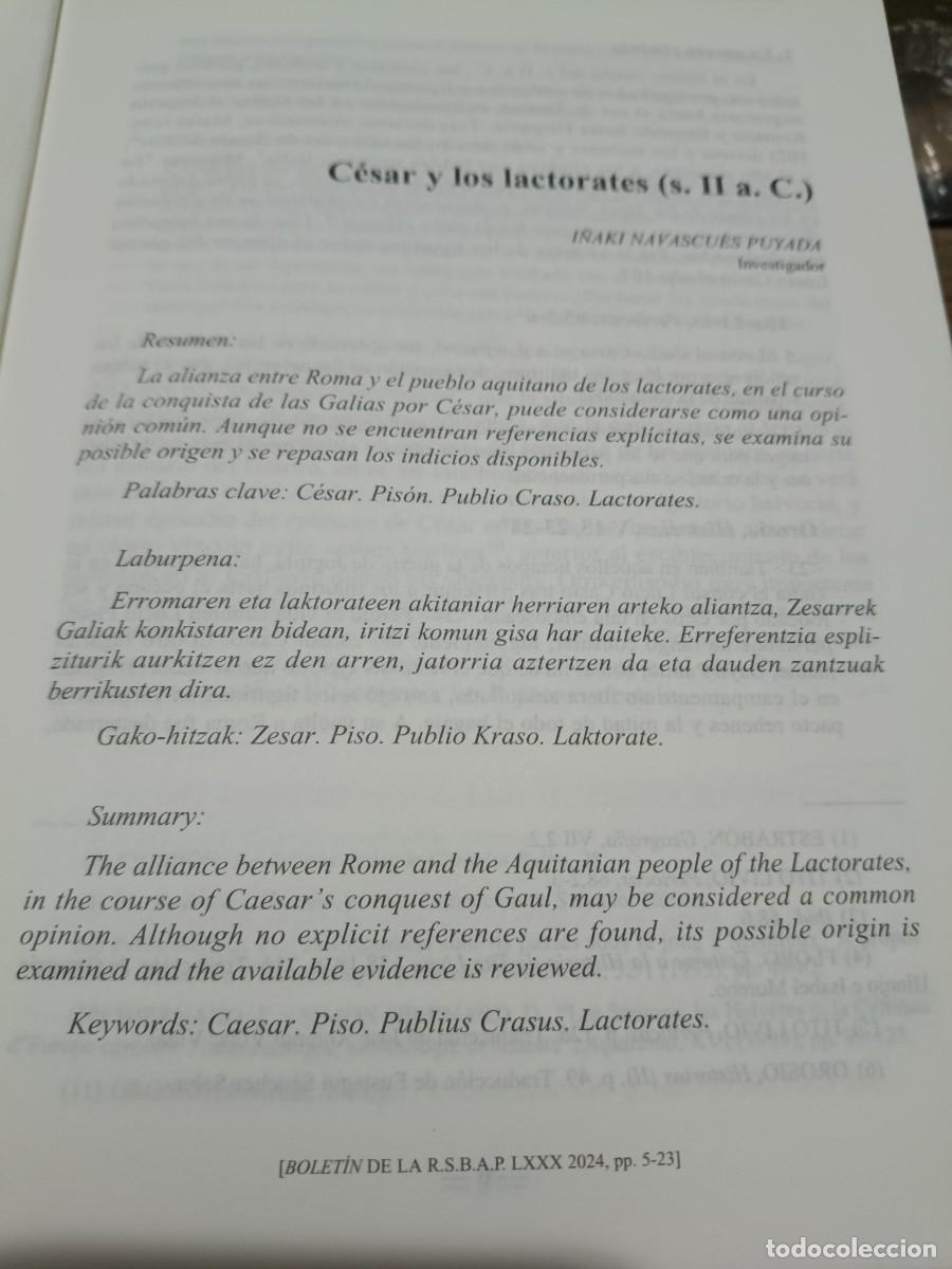 Coleccionismo de revistas y peri&oacute;dicos: CESAR, LACTORALES PUEBLO AQUITANO Y GUERRA DE LAS GALIAS. SOCIEDAD BASCONGADA AMIGOS DEL PA&Iacute;S 2024