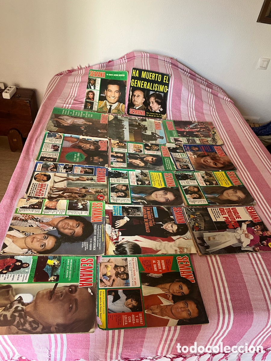 Coleccionismo de revistas y peri&oacute;dicos: Lote de revistas antiguas SEMANA - Incluye &ldquo;Ha muerto el General&iacute;simo&rdquo;