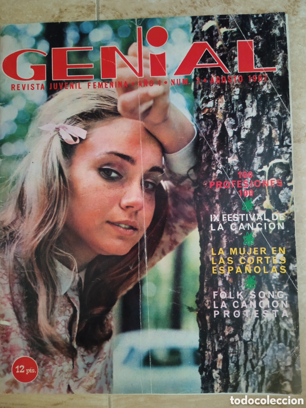 Coleccionismo de revistas y peri&oacute;dicos: Genial Revista juvenil Femenina n&deg;7 IX Festival de la Canci&oacute;n - Folk Song canci&oacute;n protesta