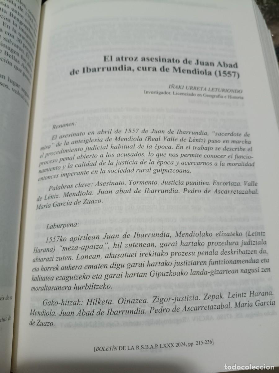 Coleccionismo de revistas y peri&oacute;dicos: JUICIO POR ASESINATO DEL CURA DE MENDIOLA, ESKORIATZA. SOCIEDAD BASCONGADA DE AMIGOS DEL PA&Iacute;S 2024