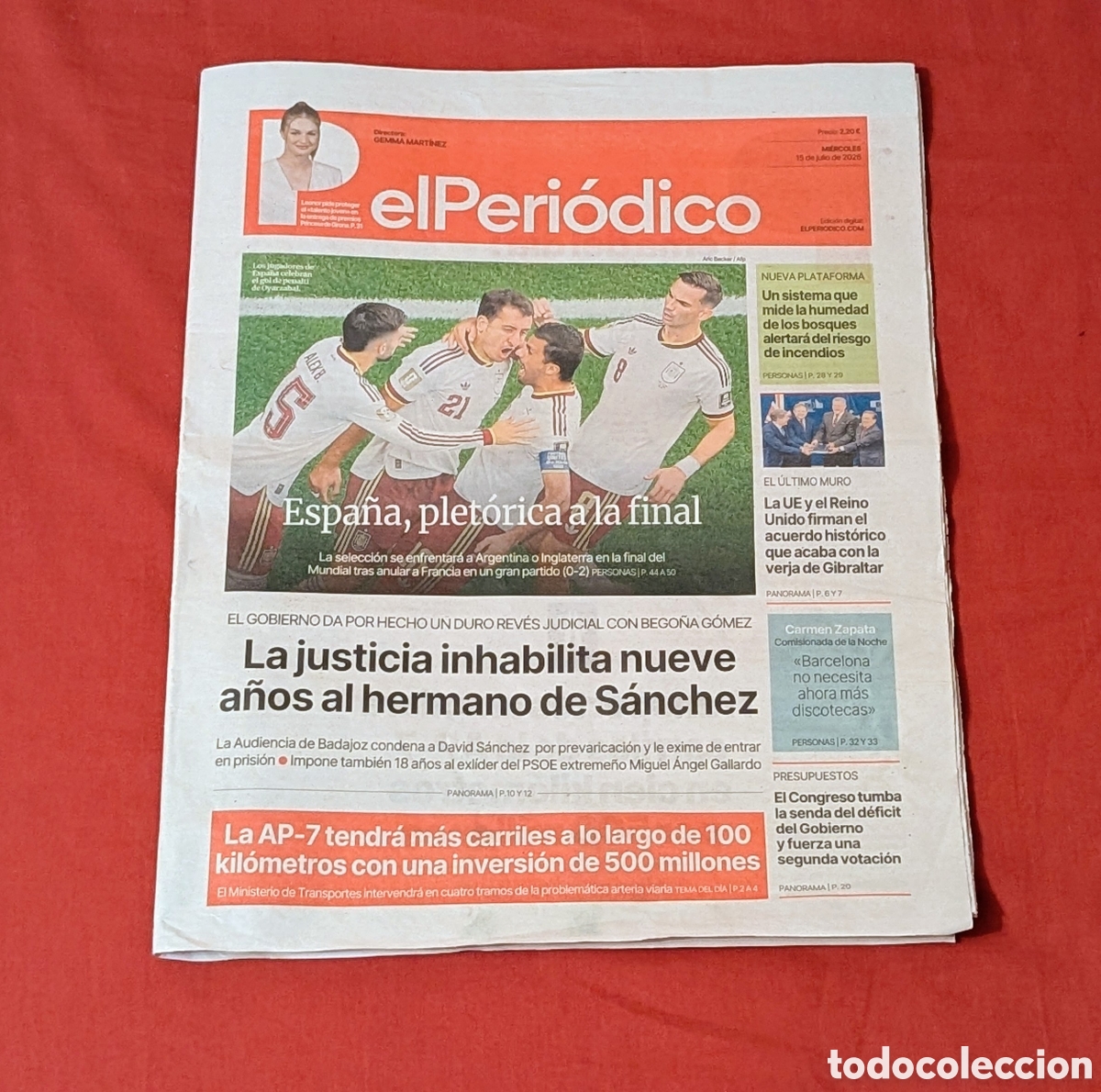 Coleccionismo de revistas y peri&oacute;dicos: El Peri&oacute;dico. FIFA WORLD CUP 2026. Espa&ntilde;a. Final Mundial