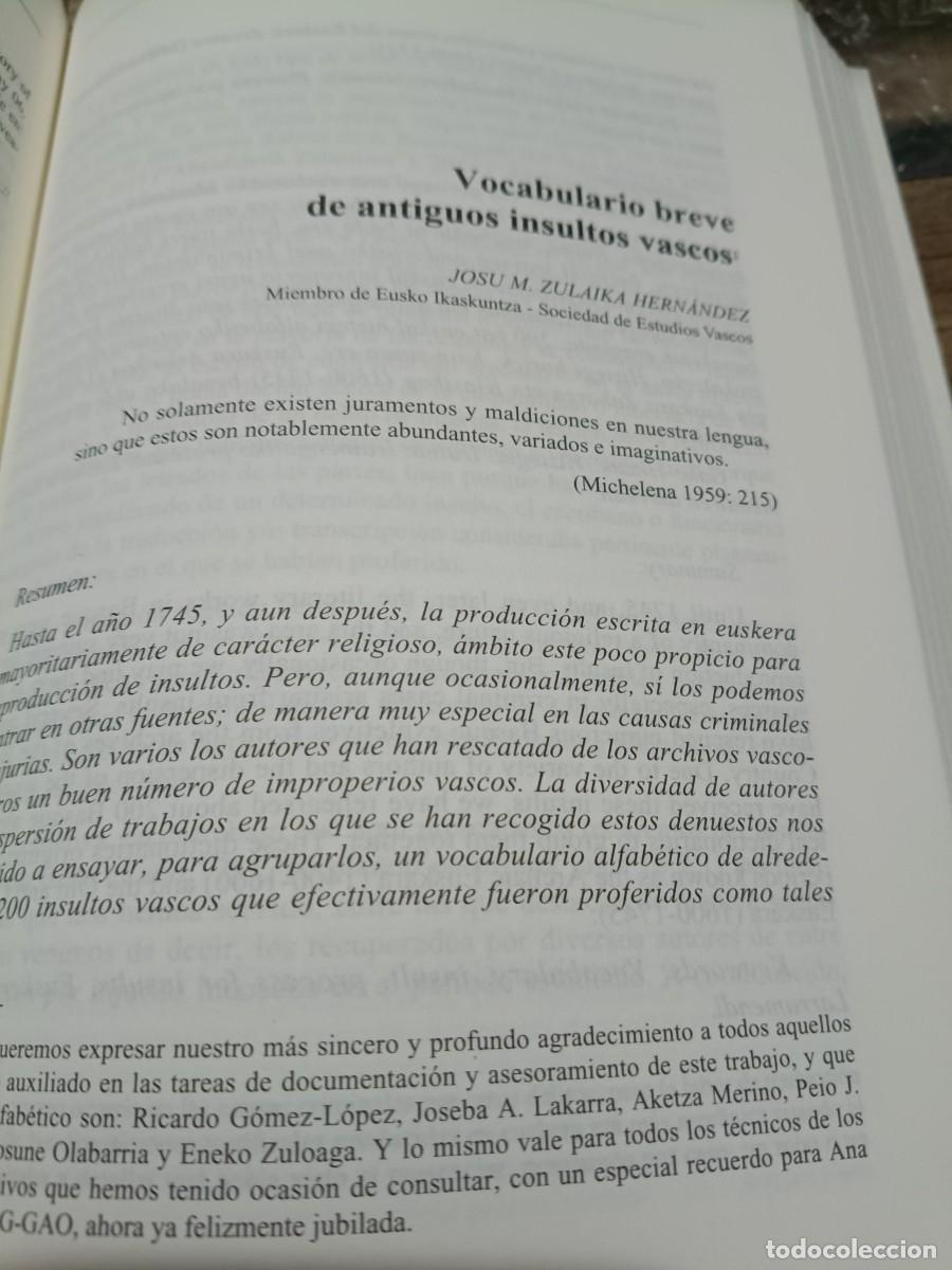 Coleccionismo de revistas y peri&oacute;dicos: VOCABULARIO DE ANTIGUOS INSULTOS VASCOS. REAL SOCIEDAD BASCONGADA DE AMIGOS DEL PA&Iacute;S 2024