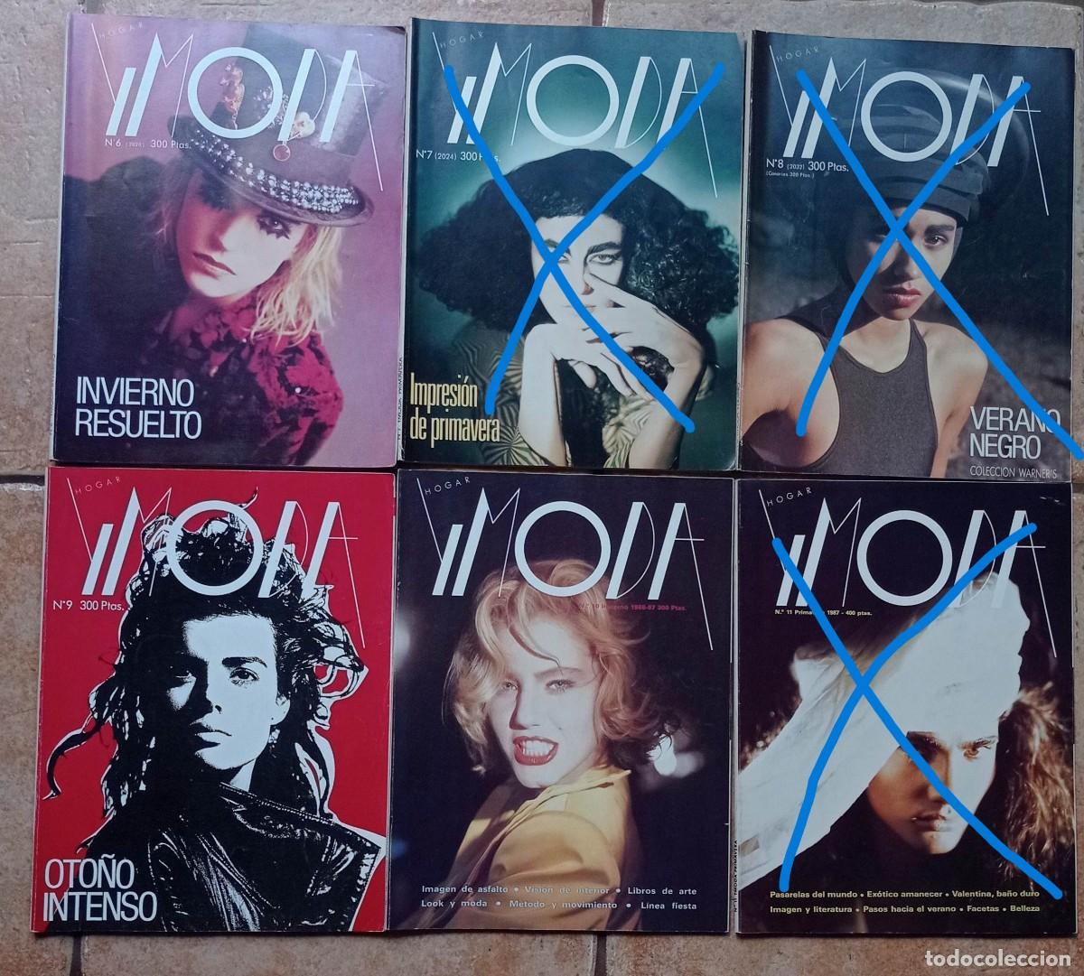 Sammeln von Zeitschriften und Zeitungen: YMODA REVISTA N&ordm; 6, 9, 10, 15, 19, 2O,, 1987, 2000, 2005 Y 2015