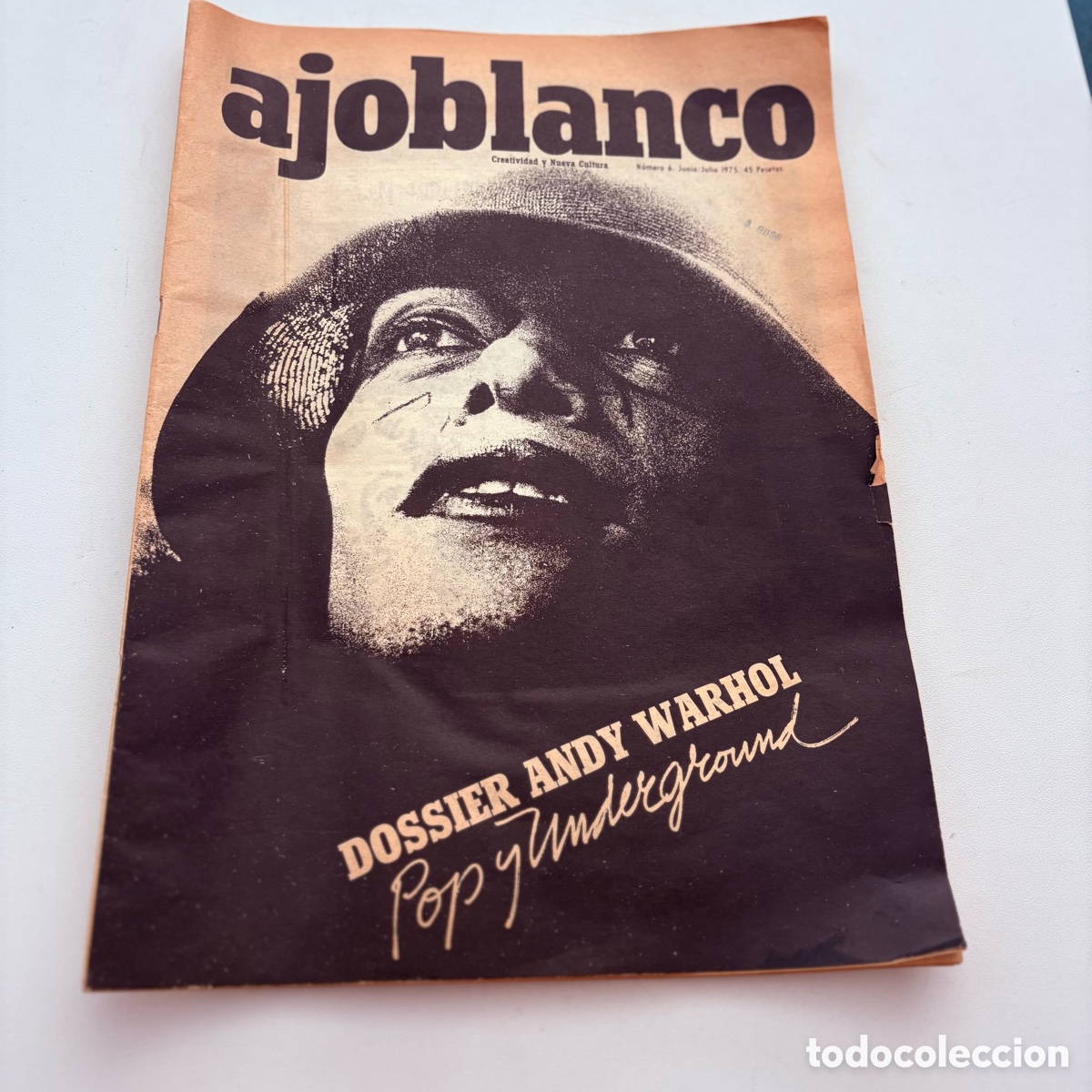 Coleccionismo de revistas y peri&oacute;dicos: REVISTA AJOBLANCO N&ordm; 6 DOSSIER ANDY WARHOL