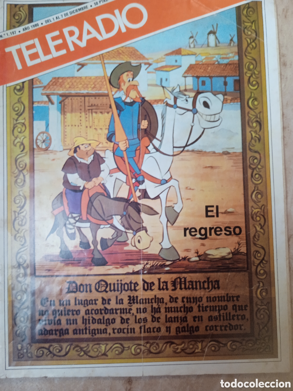 Coleccionismo de revistas y peri&oacute;dicos: Teleradio n&deg;1197 D Quijote de la Mancha Tom Sawyer Mocedades Fernando Fern&aacute;n G&oacute;mez Berlanga M Montez