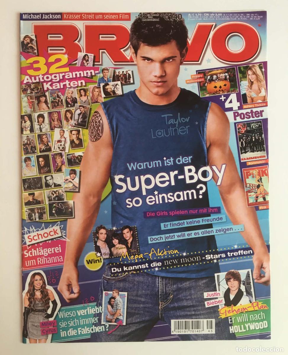 Coleccionismo de revistas y peri&oacute;dicos: Taylor Lautner Twilight: New Moon Original Magazine Cover & 4-Page Article Clipping - Bravo Germany