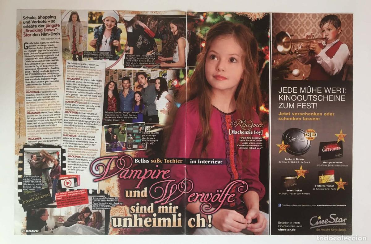 Coleccionismo de revistas y peri&oacute;dicos: Mackenzie Foy Renesmee Cullen Twilight: Breaking Dawn Part 2 Article & Interview - Bravo Germany