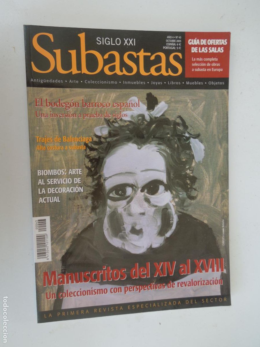 Coleccionismo de revistas y peri&oacute;dicos: SUBASTAS , SIGLO XXI - N&ordm; 43 - OCTUBRE 2003ANTIG&Uuml;EDADES , ARTE - MANUSCRITOS - VER INDICE