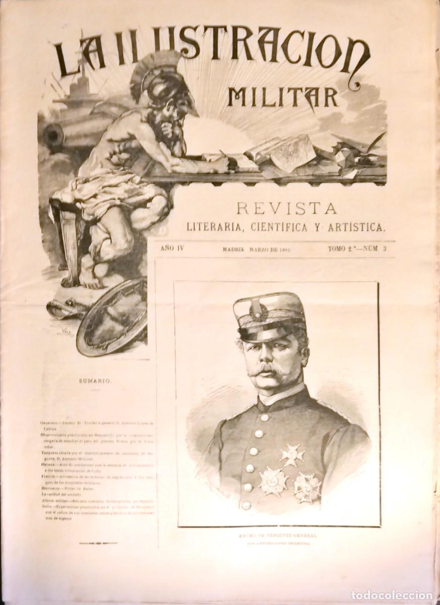 Coleccionismo de revistas y peri&oacute;dicos: LA ILUSTRACI&Oacute;N MILITAR. REVISTA LITERARIA, CIENT&Iacute;FICA Y ART&Iacute;STICA, A&Ntilde;O IV, T. 2&ordm; - N&ordm; 3, MARZO 1883
