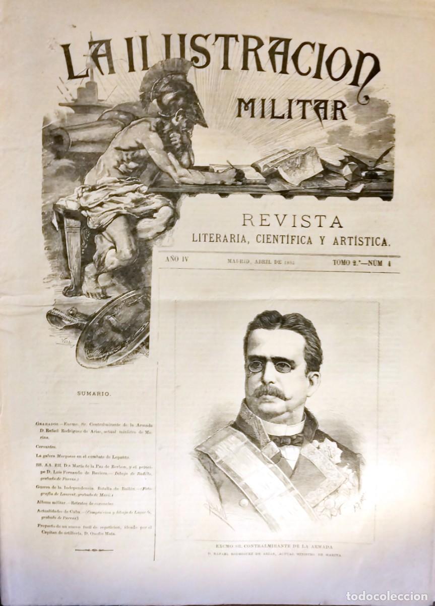 Coleccionismo de revistas y peri&oacute;dicos: LA ILUSTRACI&Oacute;N MILITAR. REVISTA LITERARIA, CIENT&Iacute;FICA Y ART&Iacute;STICA, A&Ntilde;O IV, T. 2&ordm; - N&ordm; 4, ABRIL 1883