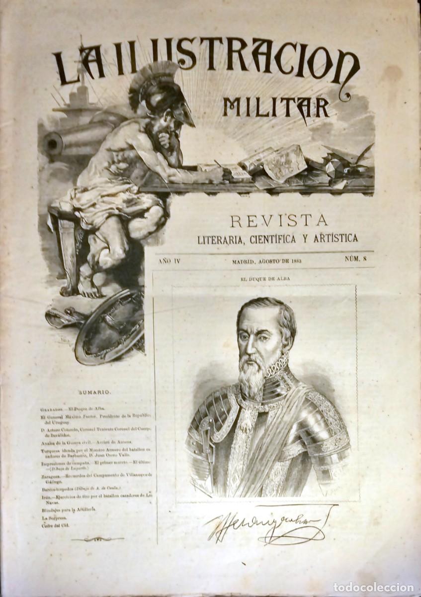 Coleccionismo de revistas y peri&oacute;dicos: LA ILUSTRACI&Oacute;N MILITAR. REVISTA LITERARIA, CIENT&Iacute;FICA Y ART&Iacute;STICA, A&Ntilde;O IV, N&Uacute;M. 8, AGOSTO DE 1883