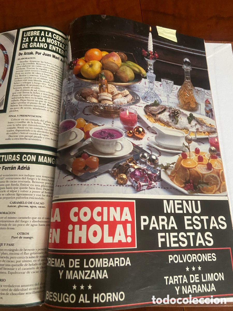 Coleccionismo de revistas y peri&oacute;dicos: La cocina de &iexcl;HOLA! Fichas men&uacute;