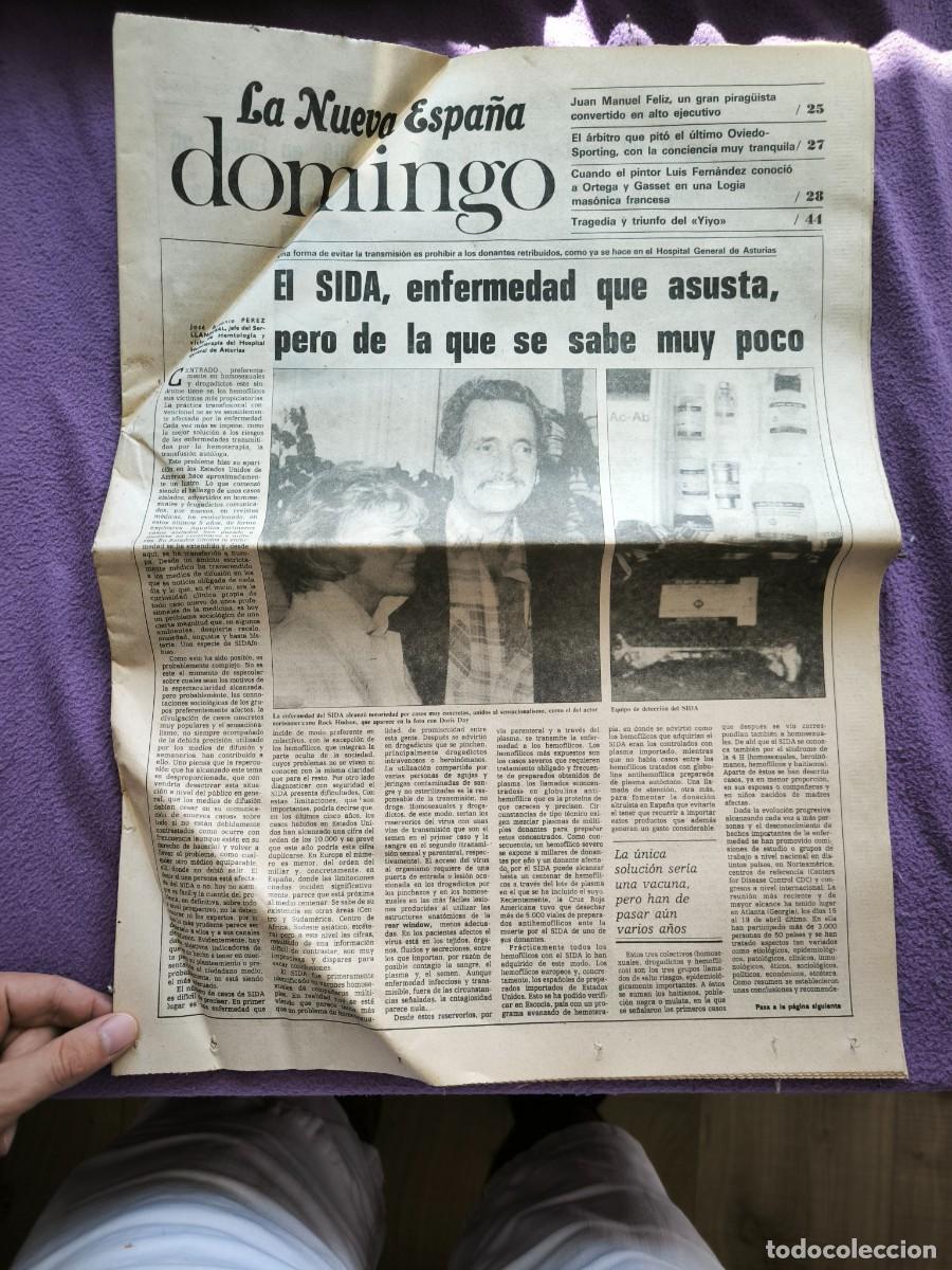 Coleccionismo de revistas y peri&oacute;dicos: Suplemento La Nueva Espa&ntilde;a Domingo 1 Septiembre 1985 Especial SIDA Historia Medicina Original