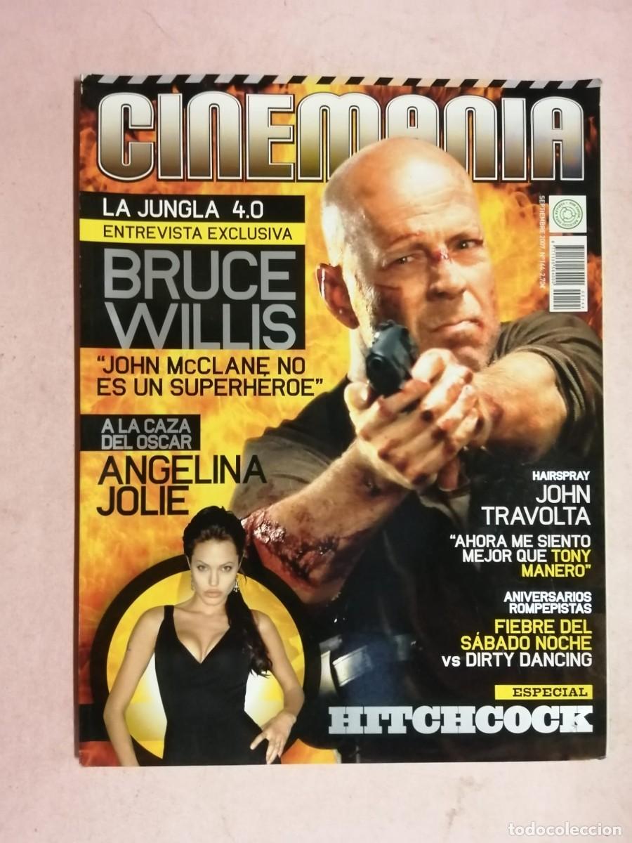 Coleccionismo de revistas y peri&oacute;dicos: CINEMANIA (NUMERO 144) BRUCE WILLIS, JUNGLA 4 - ANGELINA JOLIE - JOHN TRAVOLTA - ALFRED HITCHCOCK -.