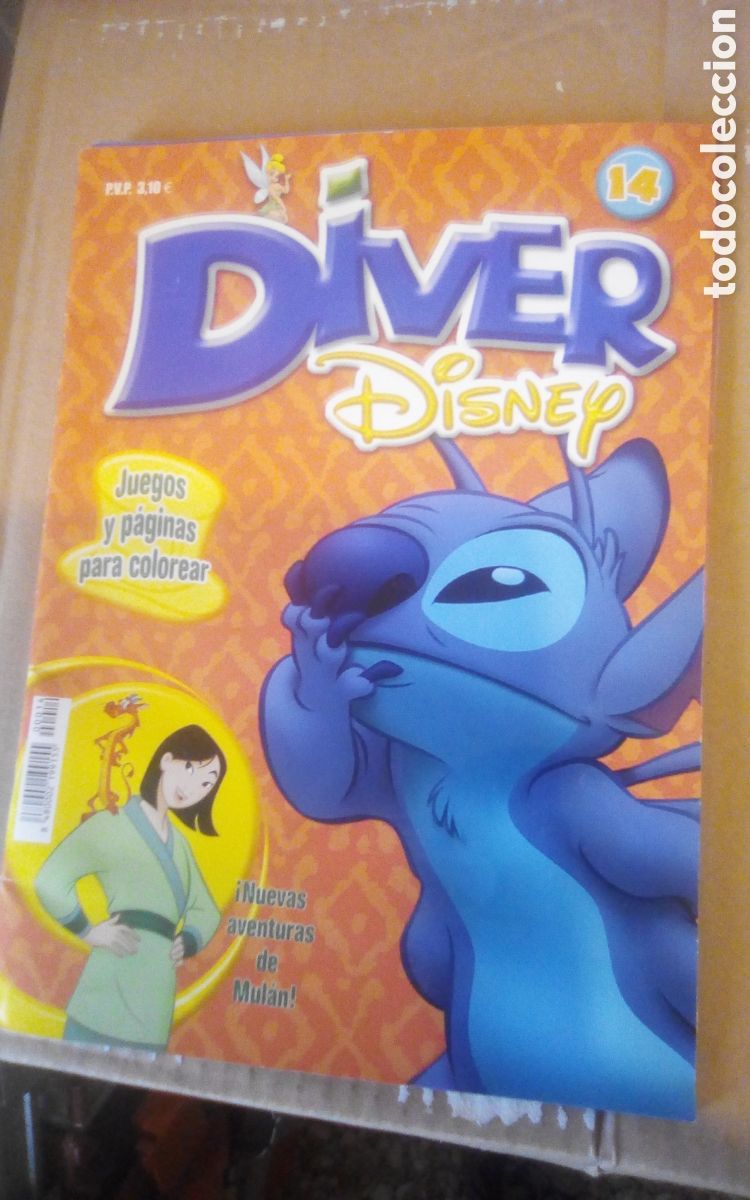 Coleccionismo de revistas y peri&oacute;dicos: Revista Diver Disney, n&deg; 14. A&ntilde;o 2005. Con poster central de Peter Pan y Lilo & Stitch.